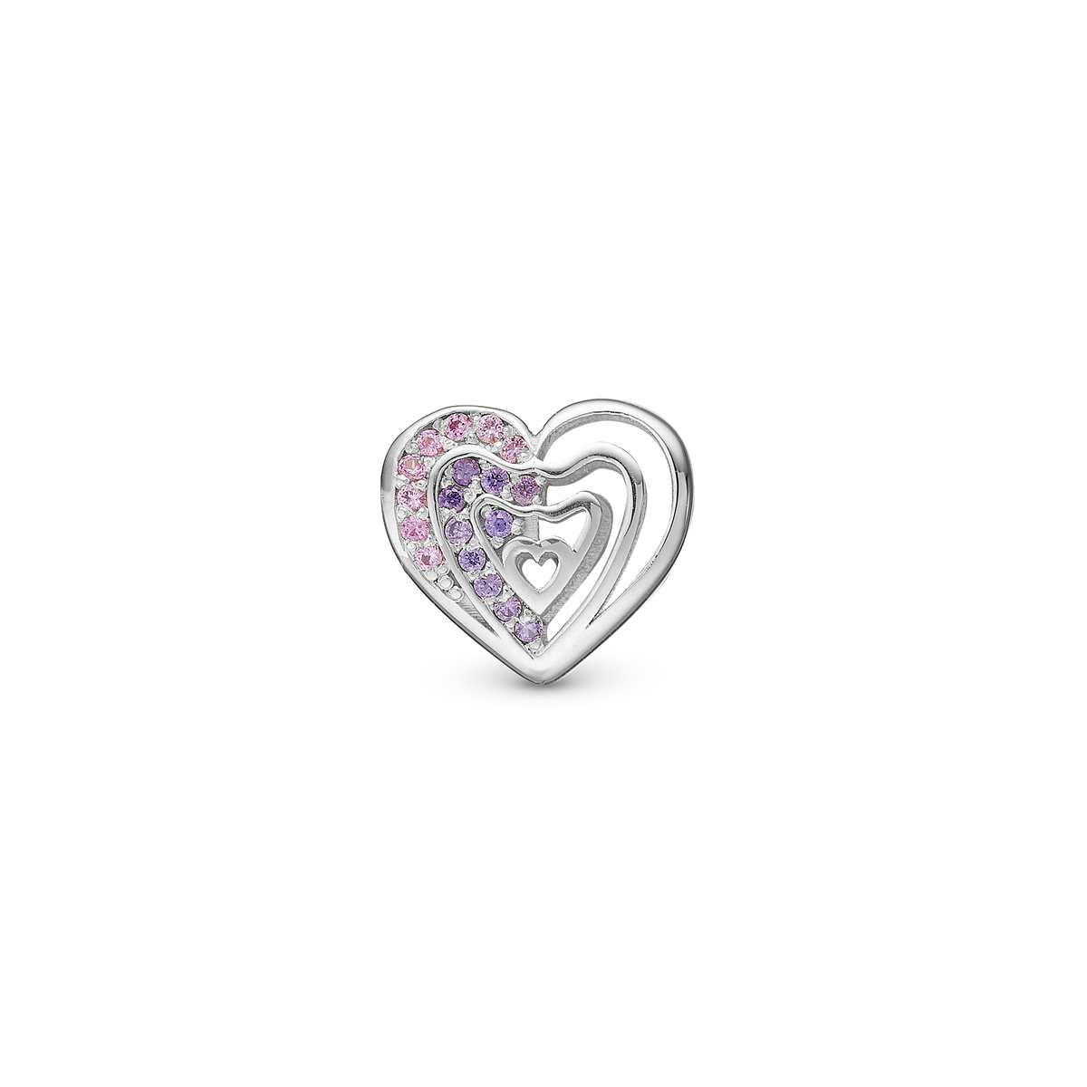 Christina Rainbow Kiss charm 4 mm i sølv – model 623-S332