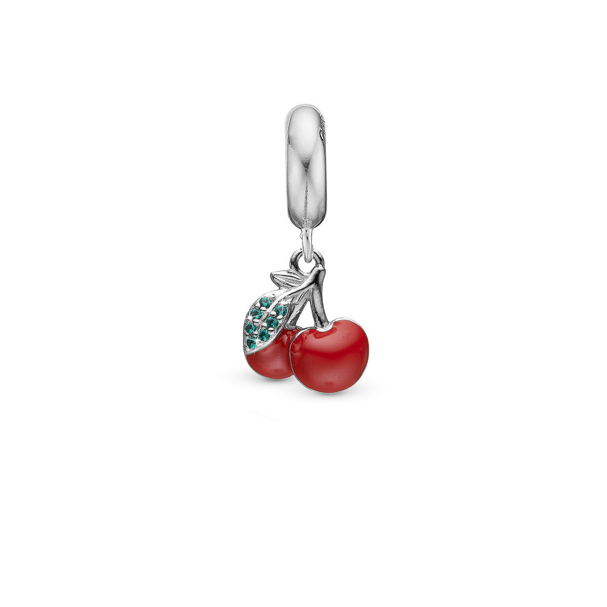 Christina Happy Cherries hænger-charm 4 mm i sølv – model 623-S339