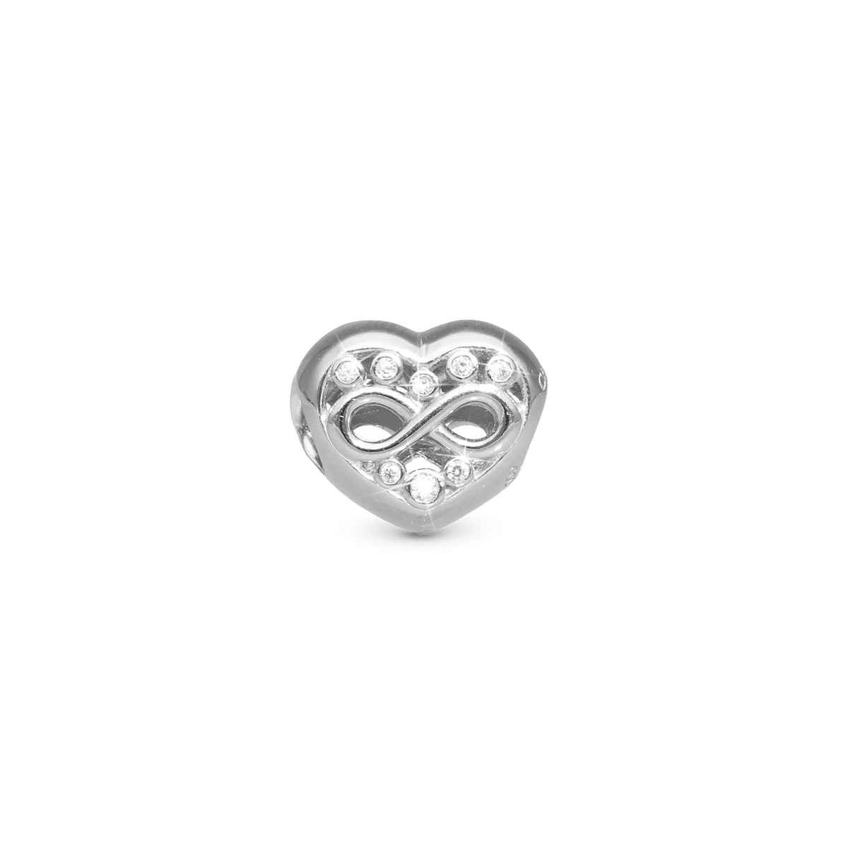 Christina Eternity Love heart charm 4 mm i sølv – model 623-S381
