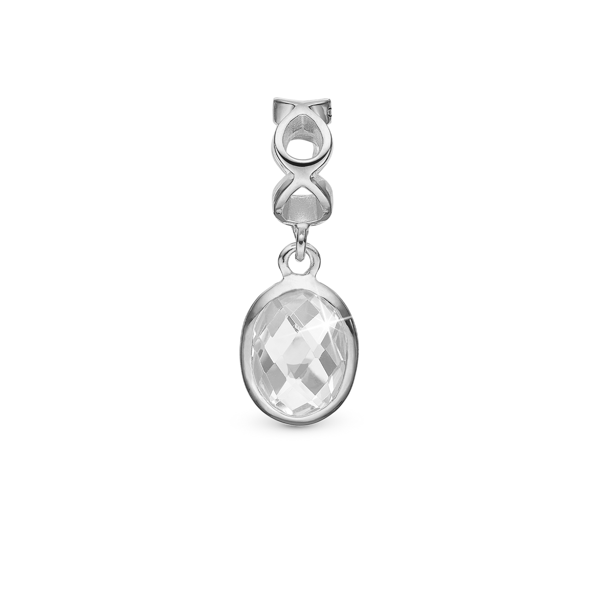 Christina Moving Crystal hænger-charm 4 mm i sølv – model 623-S48