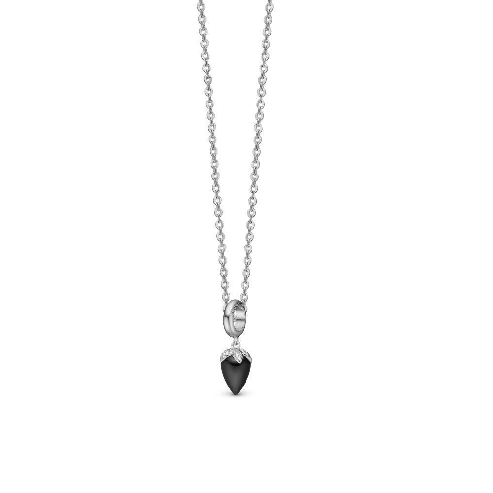 Christina Black Chalcedony hænger-charm 4 mm i sølv – model 623-S249BLACK