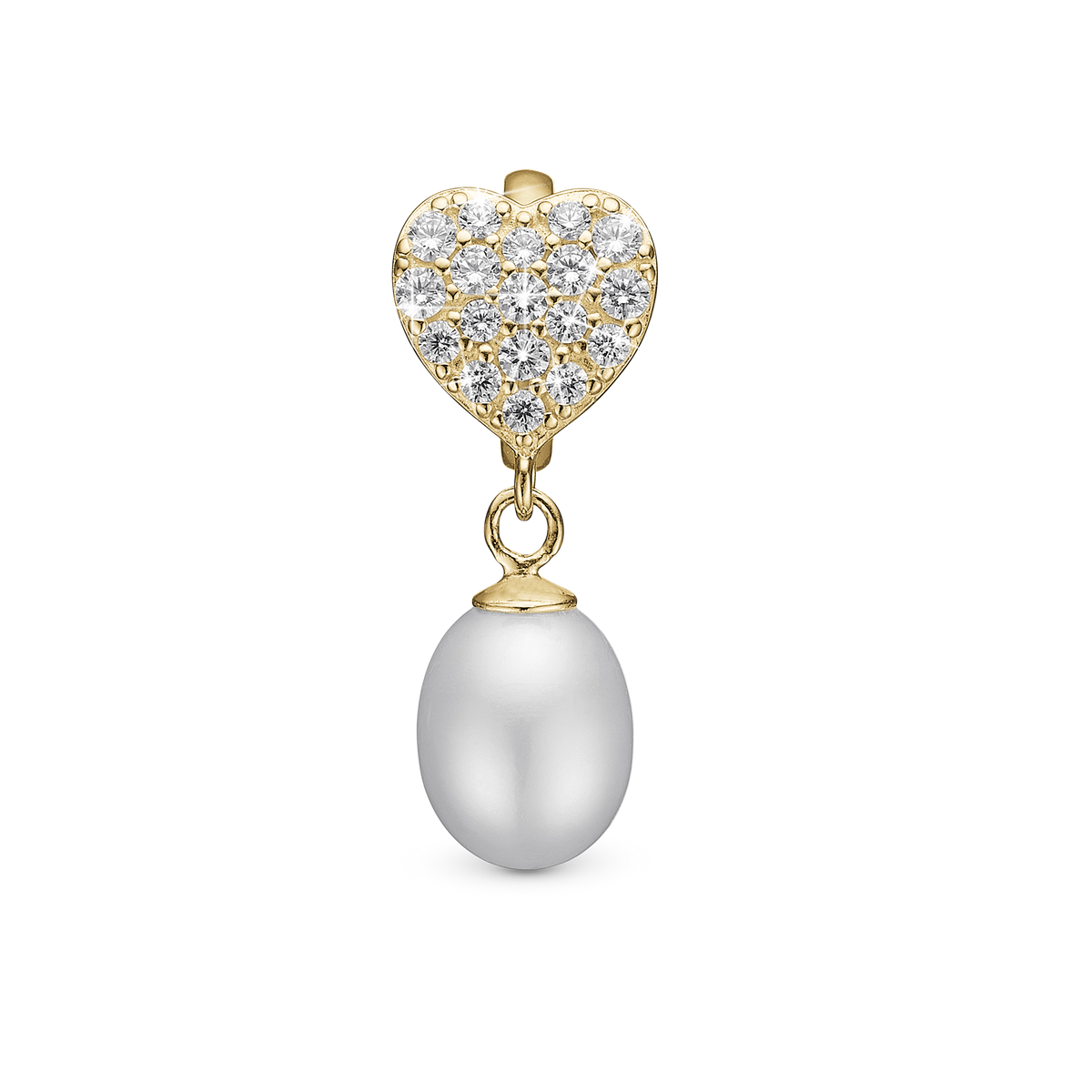 Christina Sparkling Heart charm i forgyldt sølv – model 630-G261