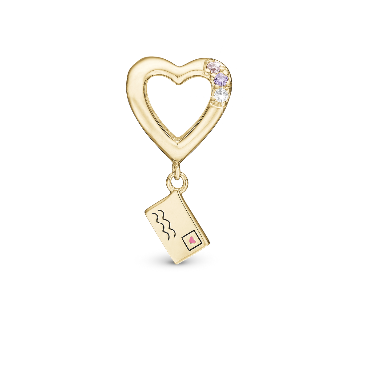 Christina A Love Letter charm i forgyldt sølv – model 630-G262