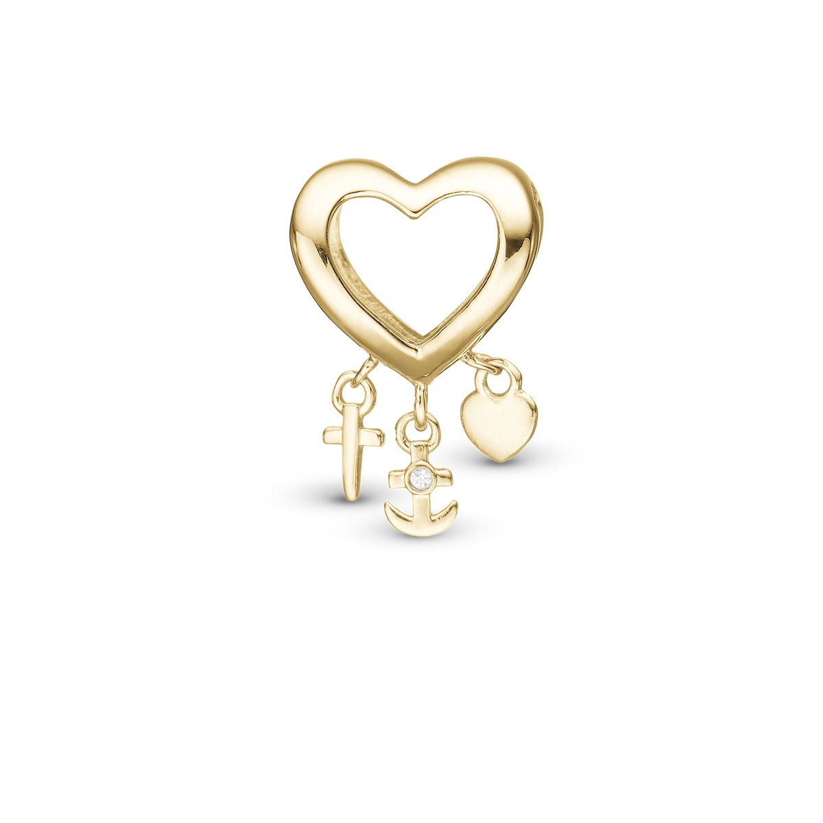 Christina My Faith, Hope & Love charm i forgyldt sølv – model 630-G265