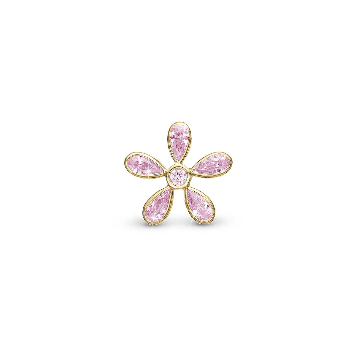 Christina Magic Flower pink charm i forgyldt sølv – model 630-G271