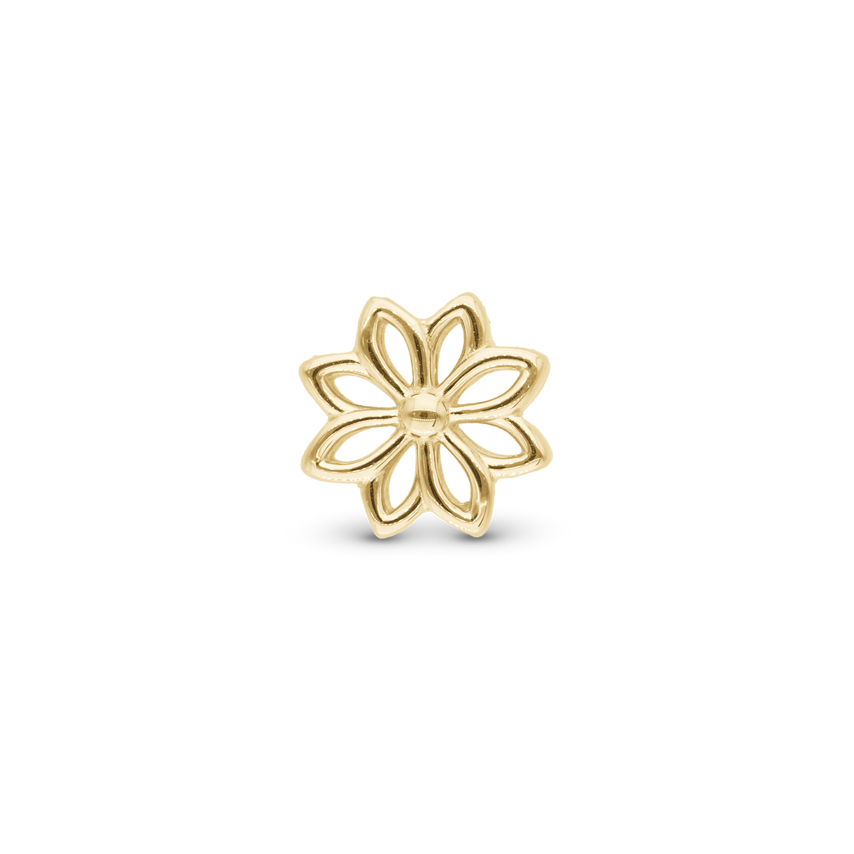 Christina Simple Flower charm i forgyldt sølv – model 630-G292