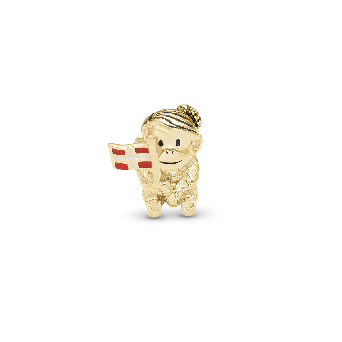 Christina Cute monkey charm i forgyldt sølv – model 630-G297
