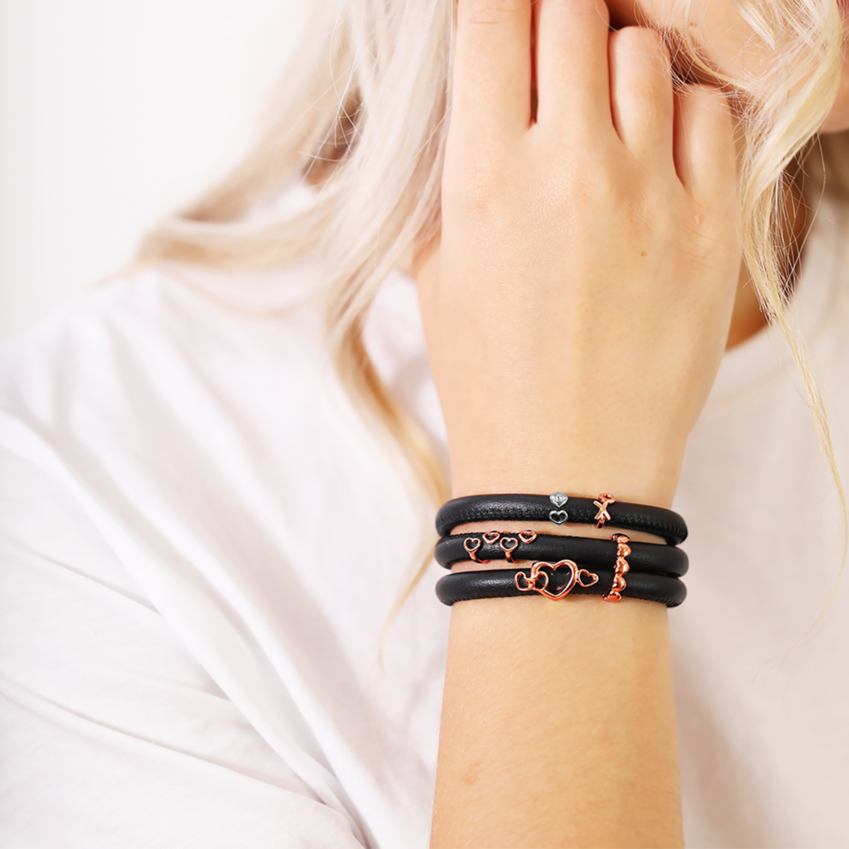 Christina Million Love double charm i rosaforgyldt sølv – model 630-R85 – billede 2