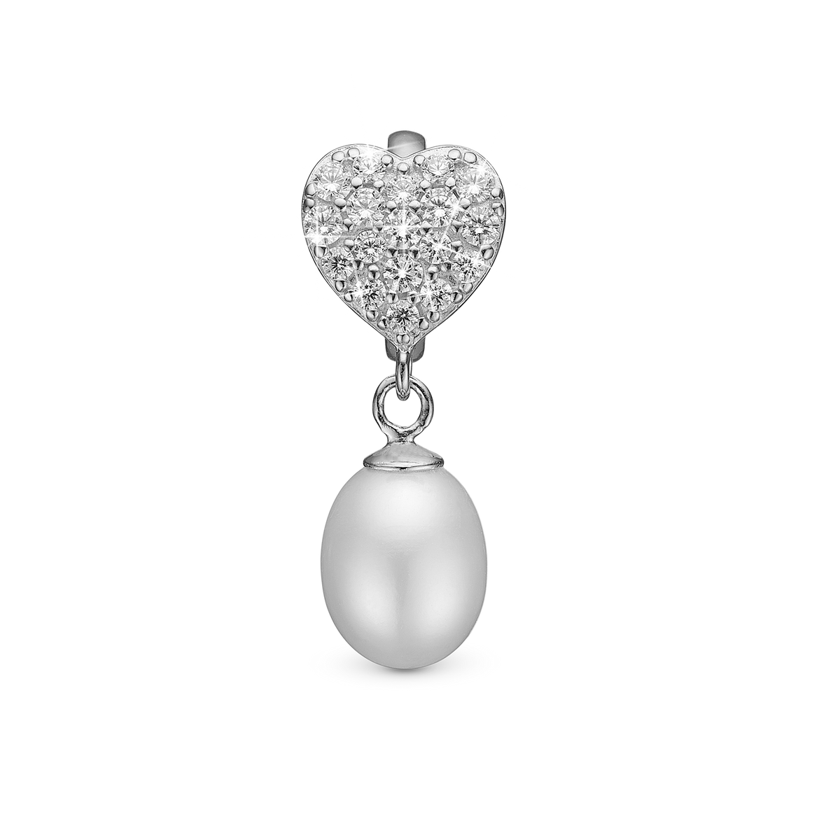 Christina Sparkling Heart charm i sølv – model 630-S261