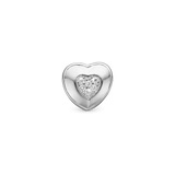 Christina Jewelry - Let Love Shine, sølv charm med zirkoner til læderarmbånd 6 mm - Model: 630-S264