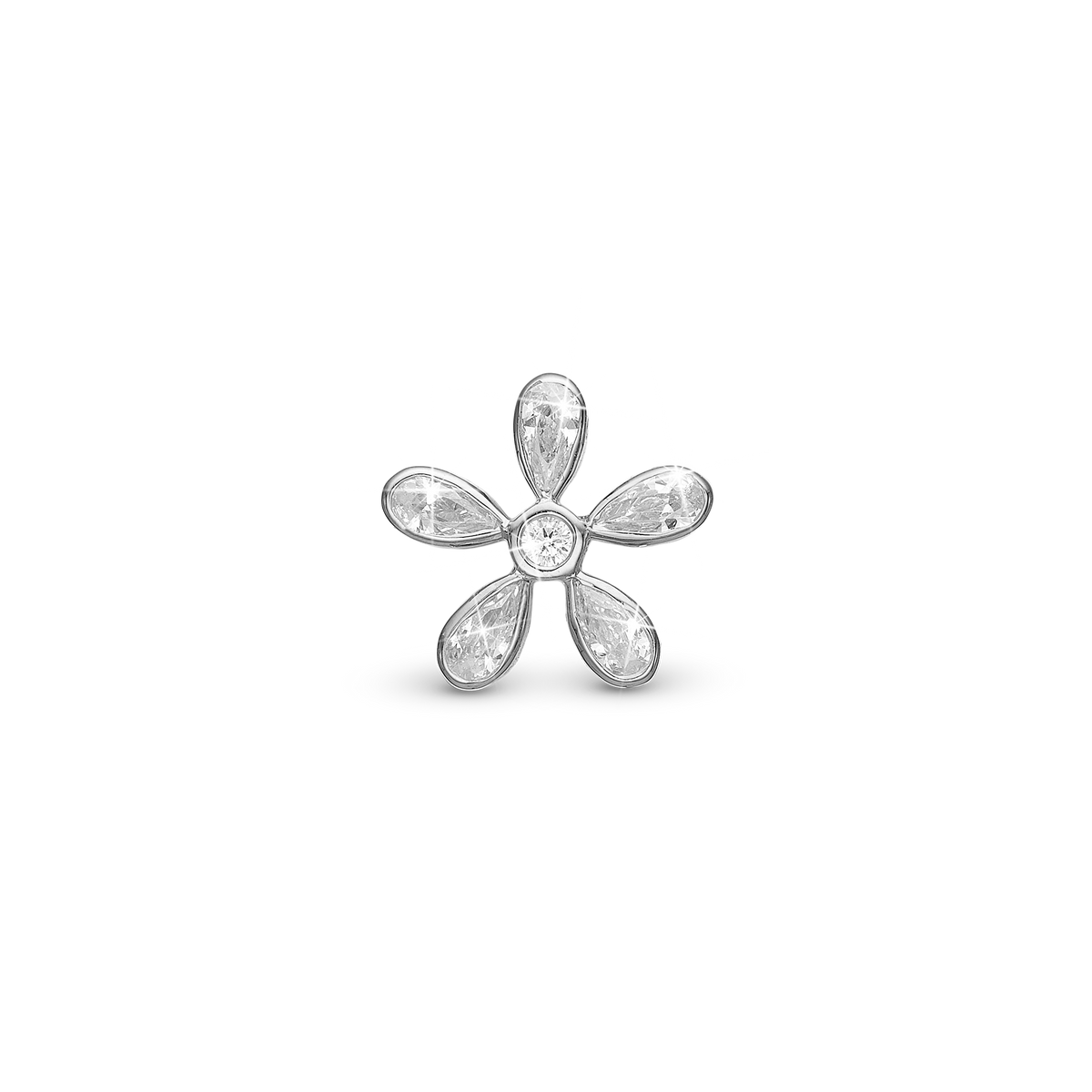 Christina Magic Flower white charm i sølv – model 630-S270