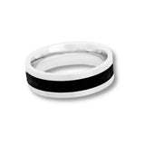 By Billgren - Herre ring, stål med sort plade - Model: 5614