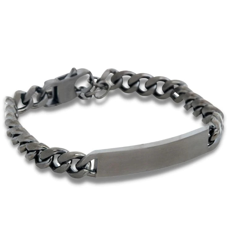 By Billgren - Herrearmbånd i stål, panzer med plade - Model: 8271