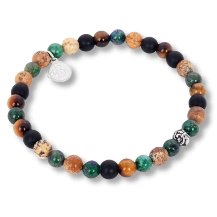 By Billgren - Herre stenarmbånd med tigerøje, onyx, og Lapis - Modelnr.: 8256