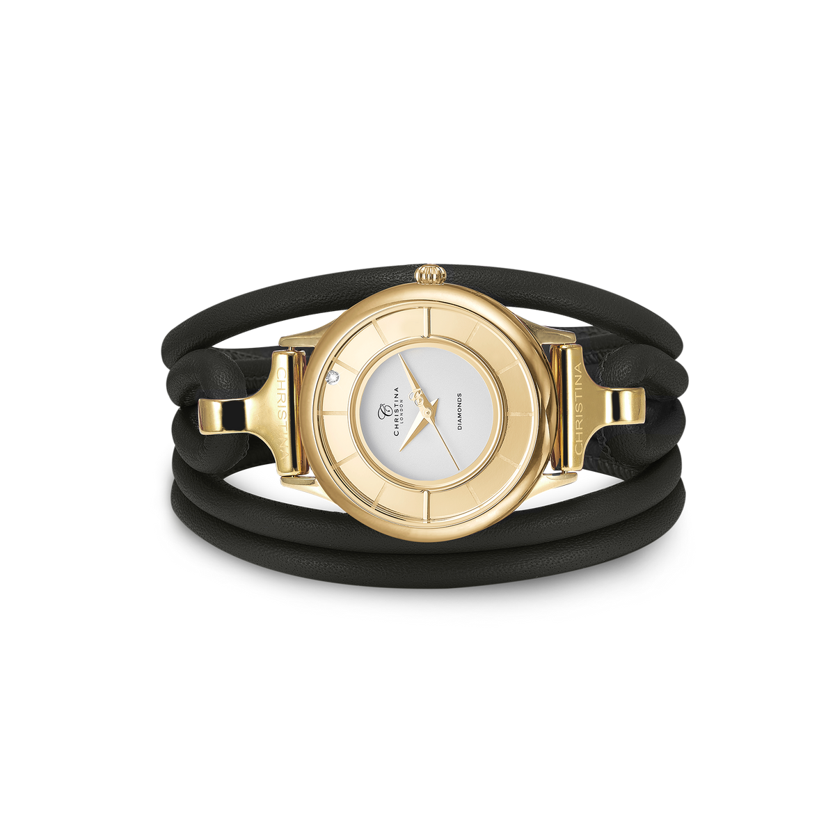 Christina Collect dameur i forgyldt stål – model 645-JEWEL-GW-6-BLACK – billede 2