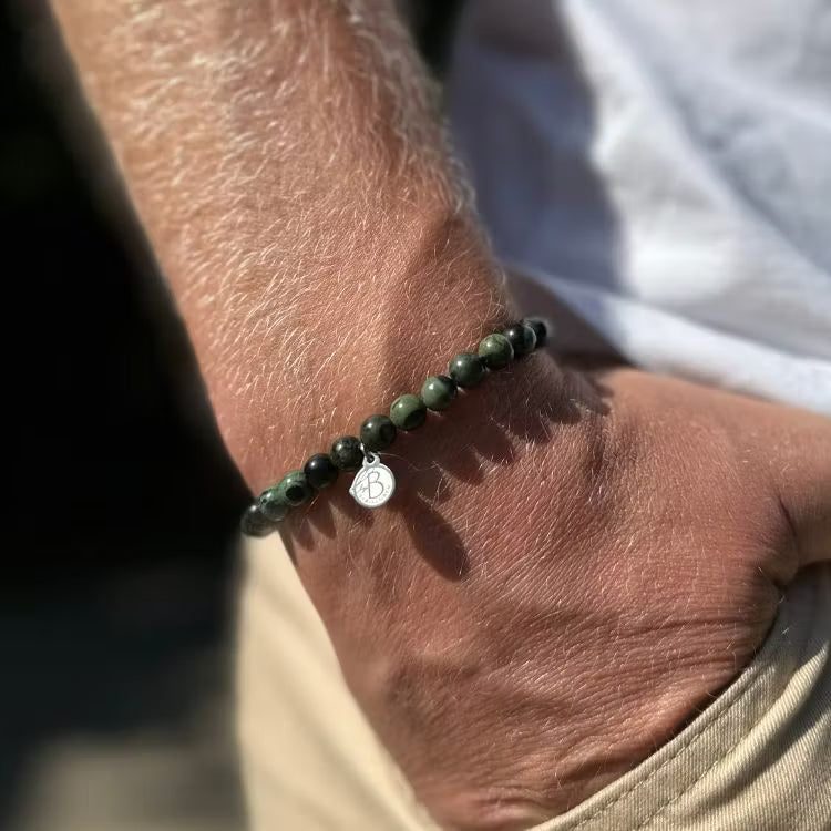 By Billgren - Herre stenarmbånd i grønne sten (Benedict) - Modelnr.: 8213