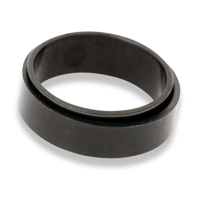 By Billgren - Herrering, sort rustfrit stål, stressring - Model: 5645