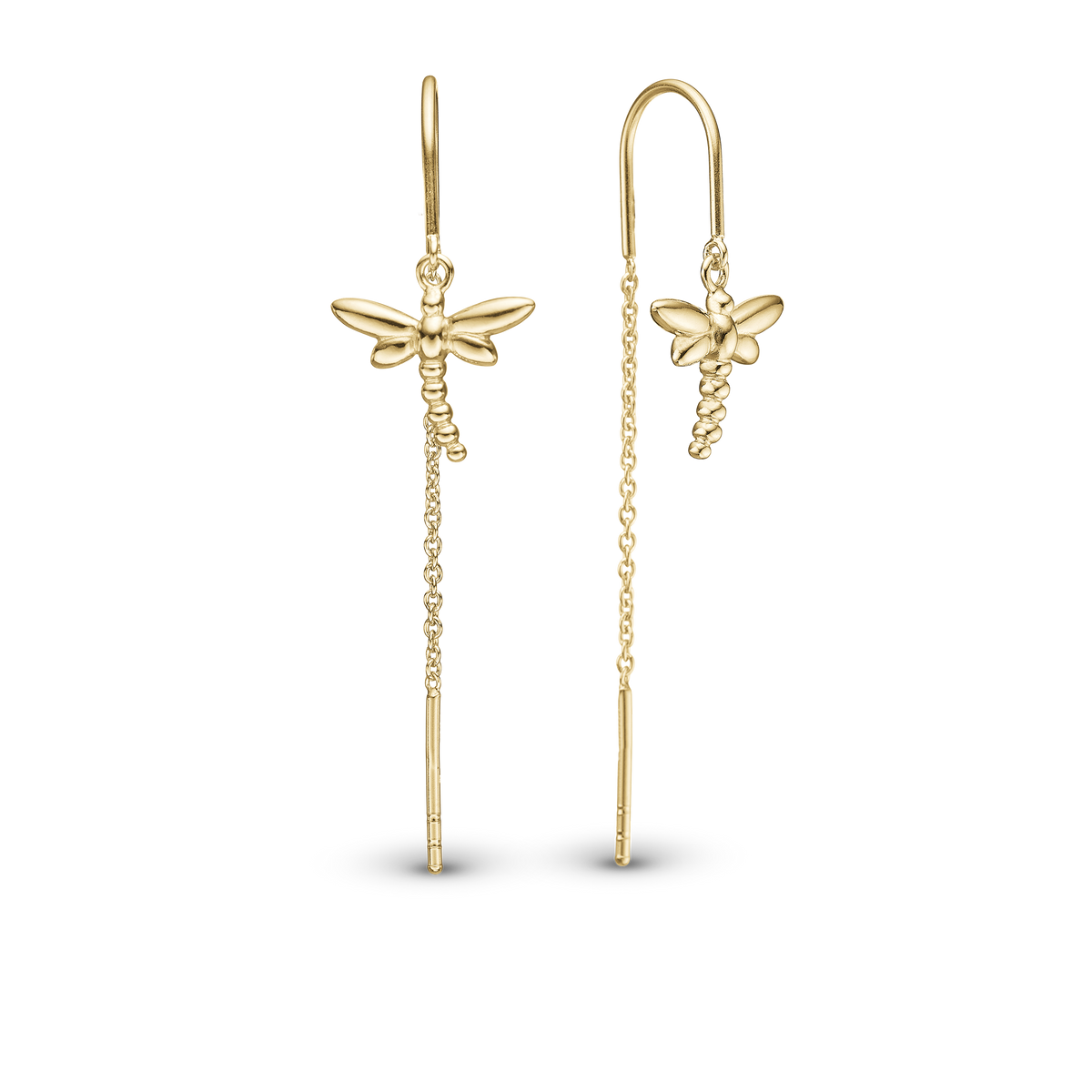 Christina Dragonfly ørehængere i forgyldt sølv – model 670-G61