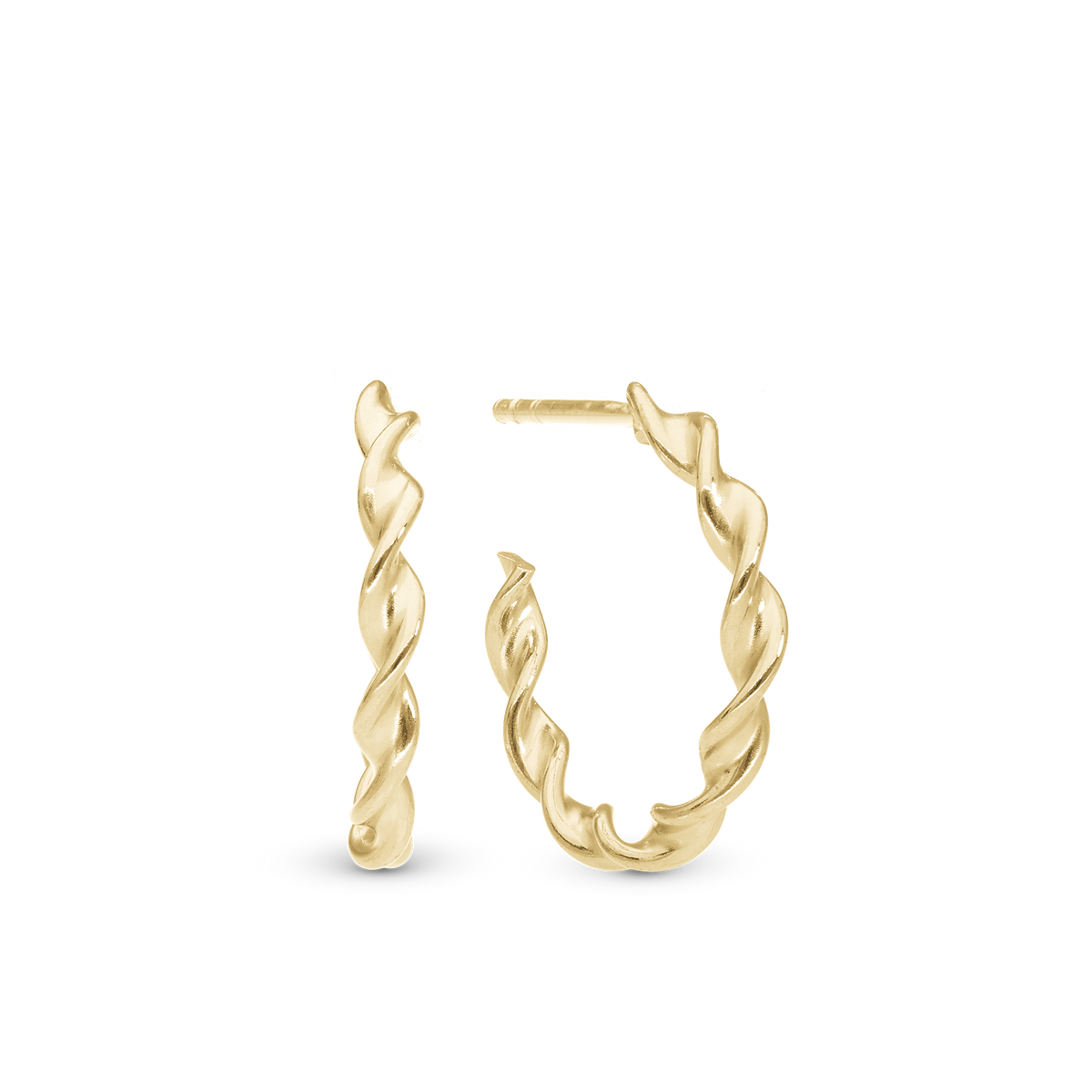 Christina Large Twisted creoler i forgyldt sølv – model 670-G89