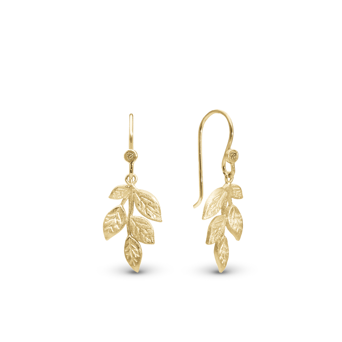 Christina Leaf Beauty ørehængere i forgyldt sølv – model 670-G94