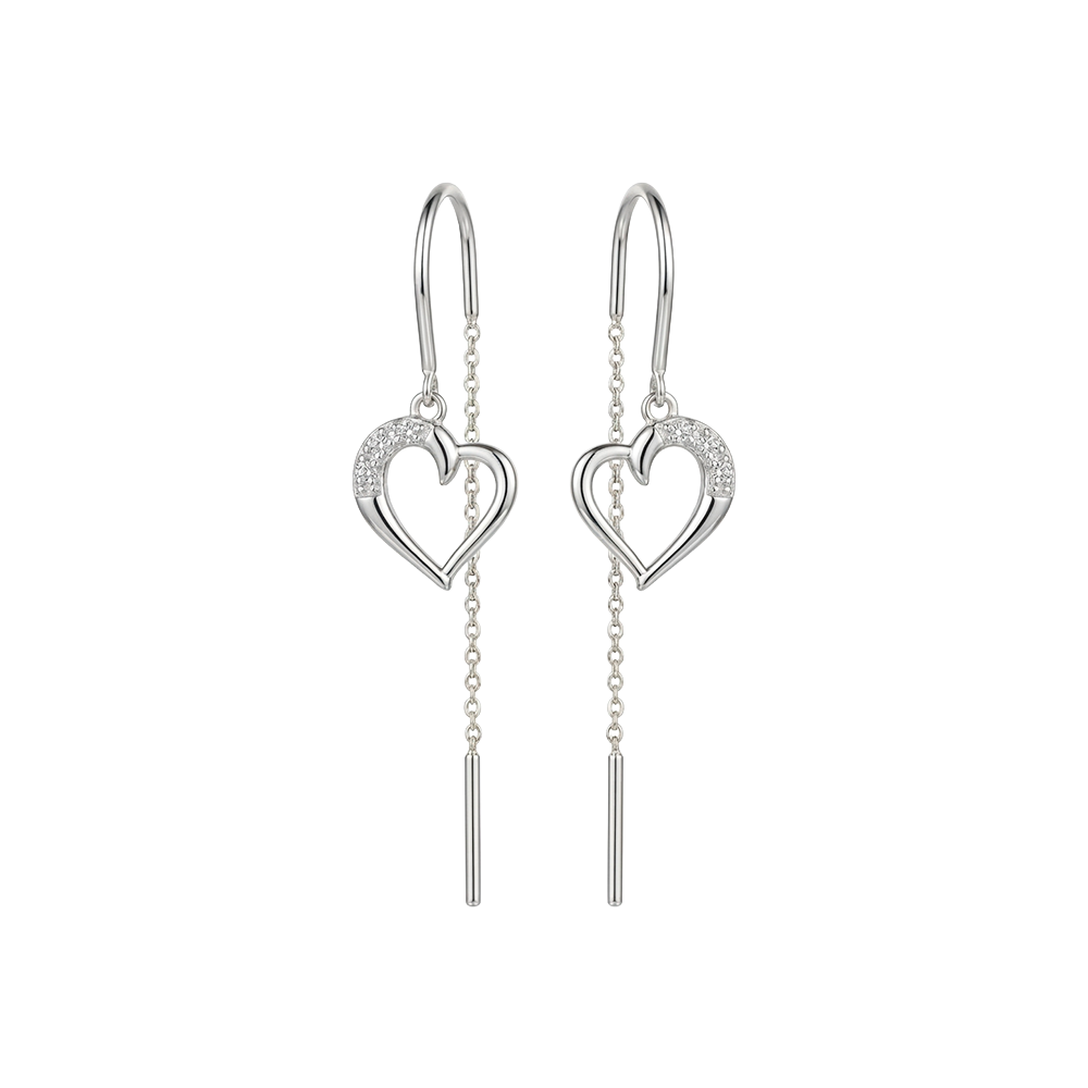 Christina Jewelry - Love Story ørehængere, sølv - Model: 670-S106