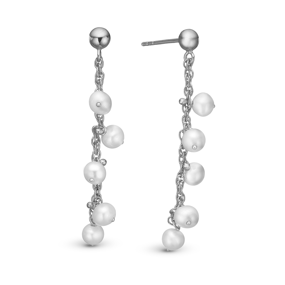 Christina Dangling Pearls ørehængere i sølv – model 670-S63