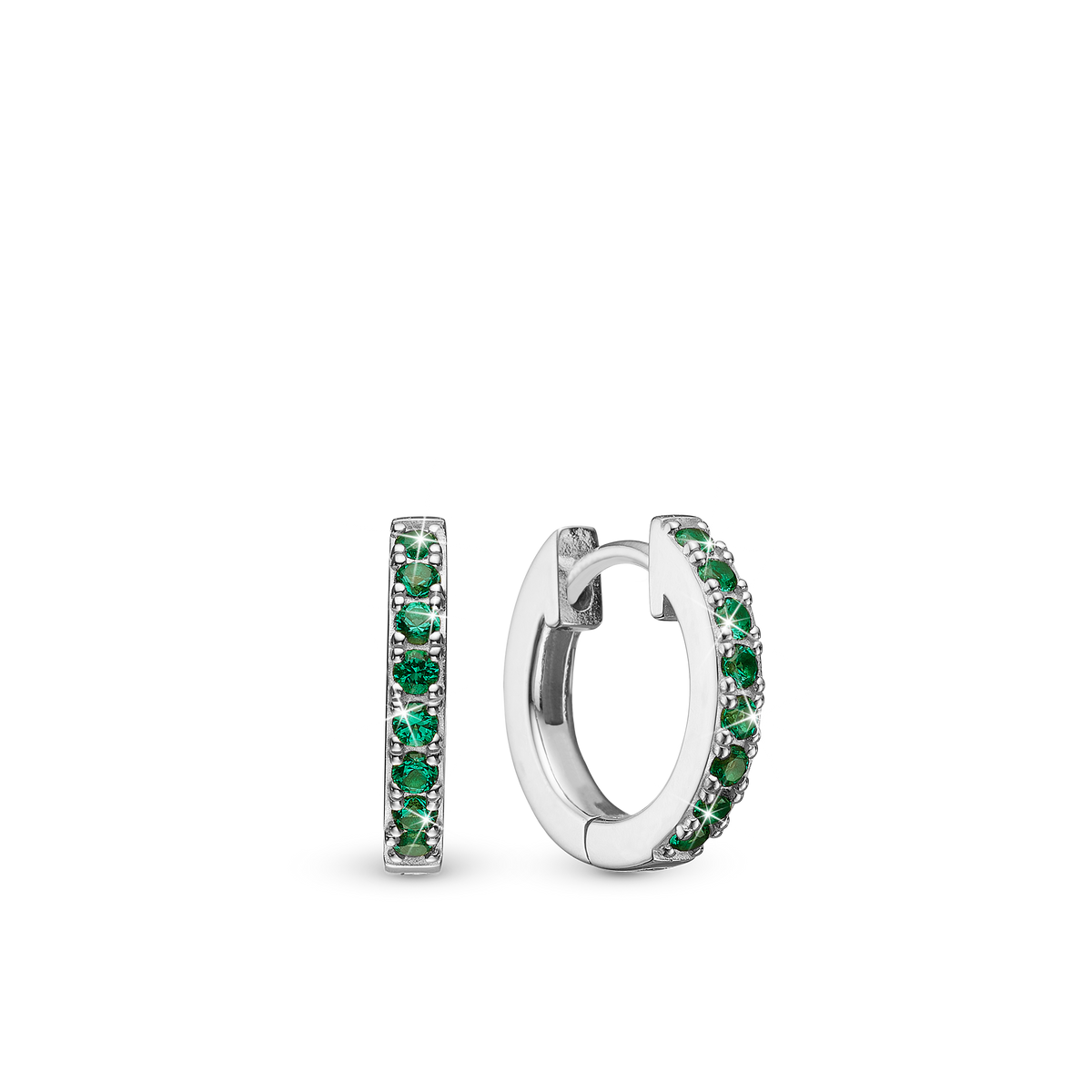 Christina Green Circles ørehængere i sølv – model 670-S73GREEN
