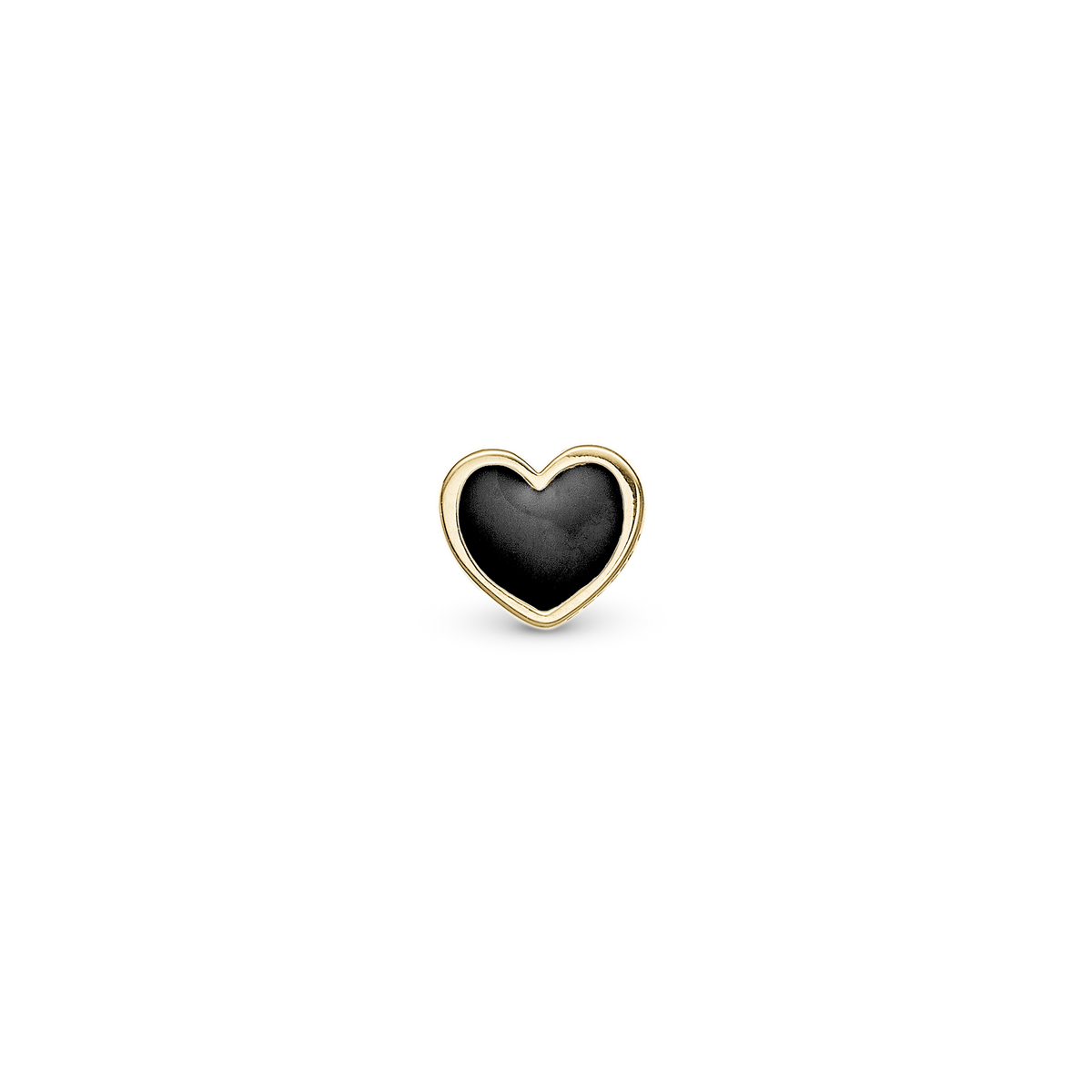 Christina Black Heart ørestikker i forgyldt sølv – model 671-G114BHEART