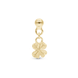 Christina jewelry & watches - Ørestik, forgyldt sølv, Dangling Four Leaf Clover - Model: 671-G114DClover