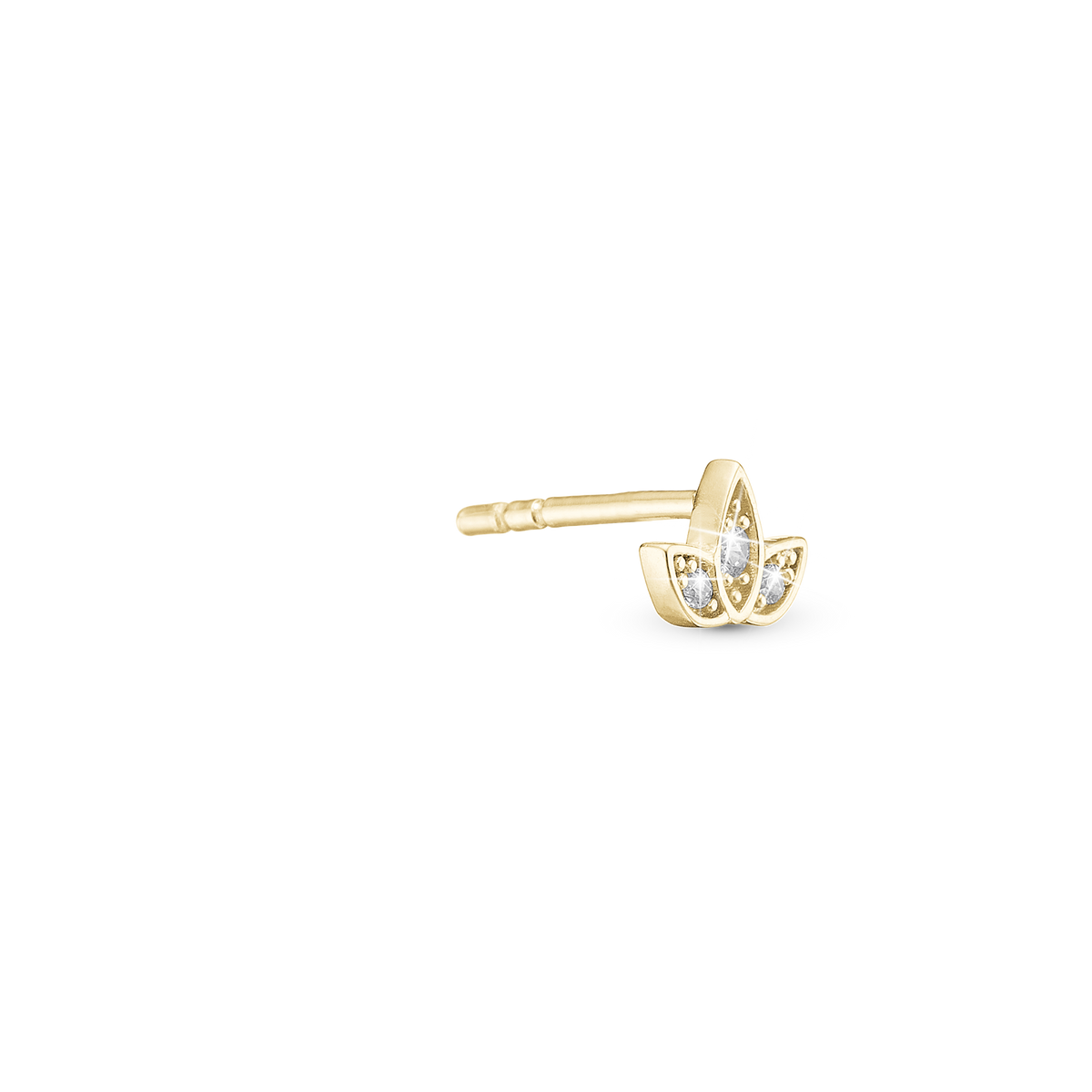 Christina Flower ørestikker i forgyldt sølv – model 671-G114FLOWER – billede 2