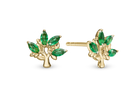 Christina jewelry & watches - Green Family Tree , ørestikker forgyldt med zirkoner- Model: 671-G120