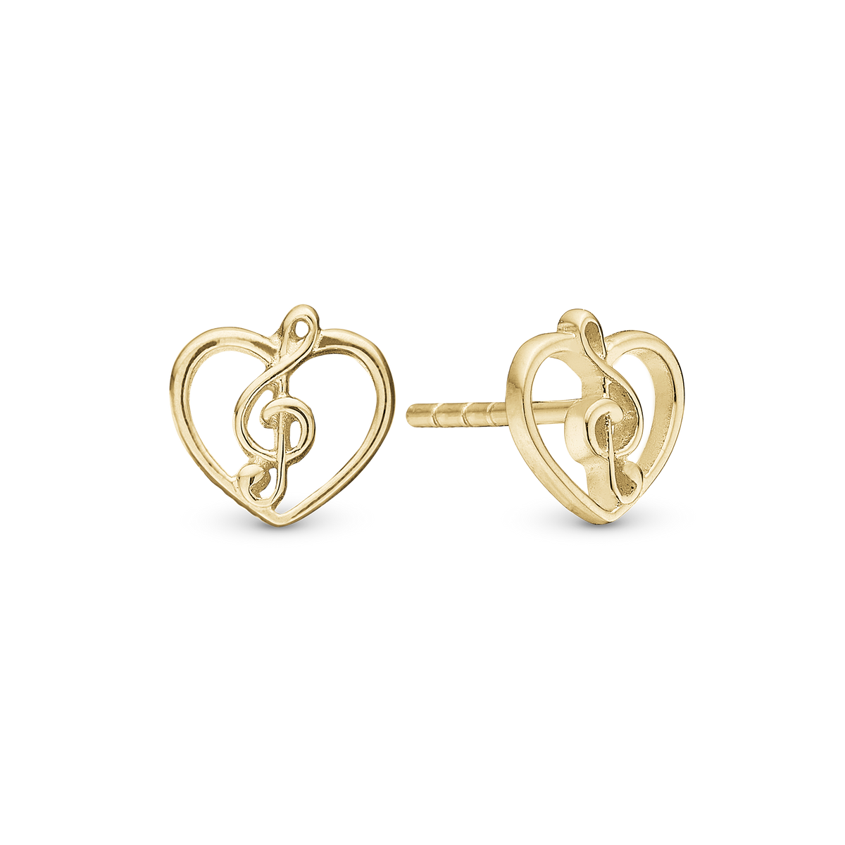 Christina Music Love ørestikker i forgyldt sølv – model 671-G127