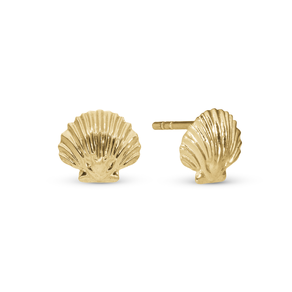 Christina Clam Shell ørestikker i forgyldt sølv – model 671-G129