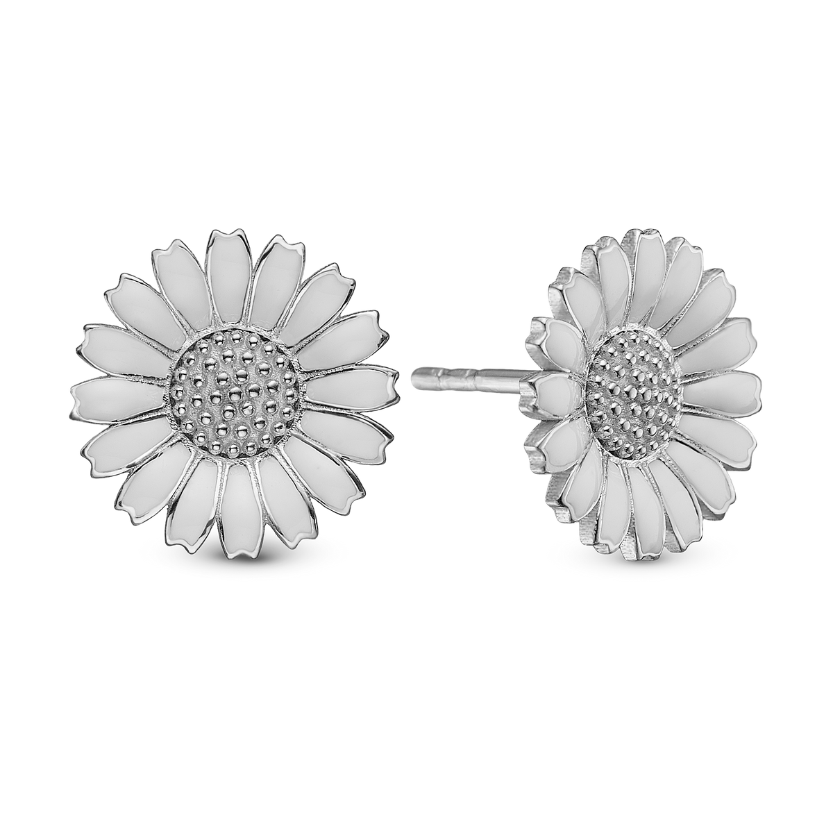 Christina Marguerit 12mm ørestikker i sølv – model 671-S122