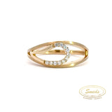 Classic Jewelry - 14 kt. guldring med diamant, 0,10ct tw/si - Model: 40-22600