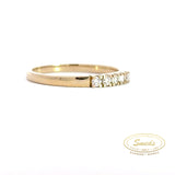 14KT. Diamant Alliancering guld 5x0,03ct - Model: 40-22566