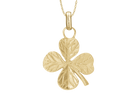 Christina jewelry - Vedhæng, forgyldt sølv, Big Four Leaf Clover - Model: 680-G139