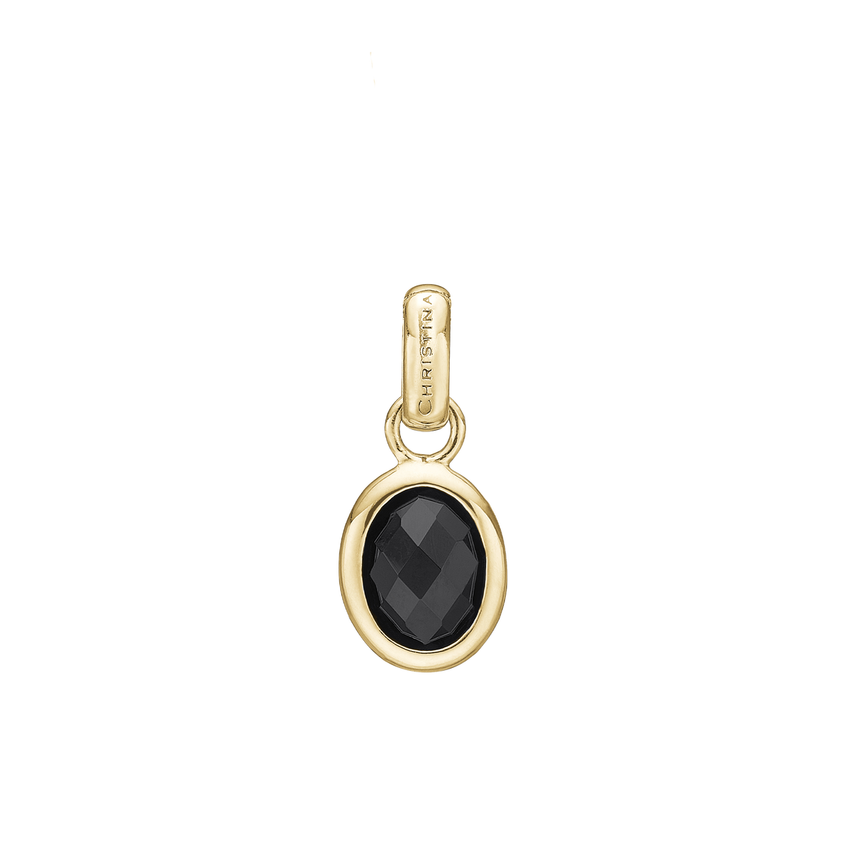 Christina Onyx Dream vedhæng i forgyldt sølv – model 680-G14BLACK