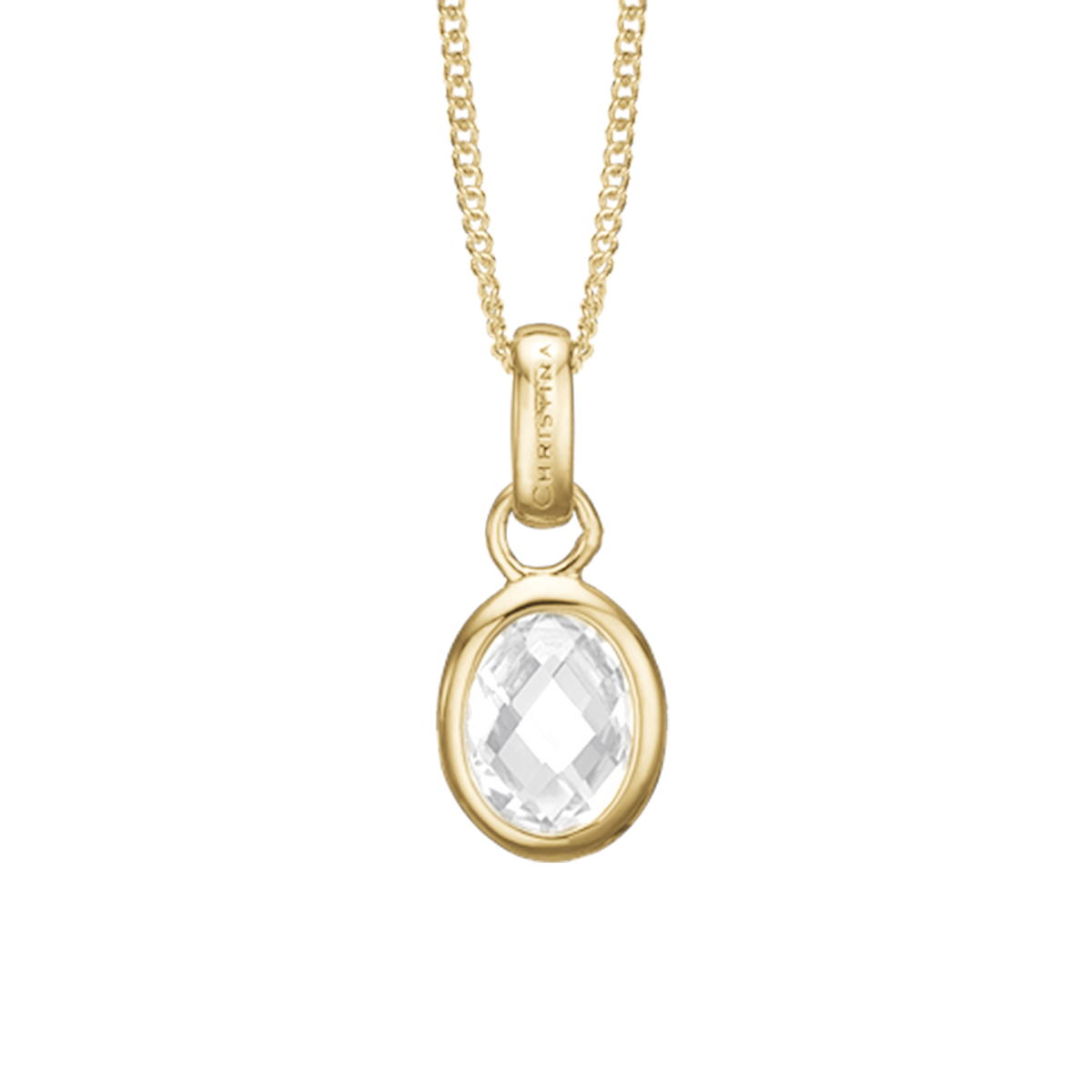 Christina Crystal Dream vedhæng i forgyldt sølv – model 680-G14WHITE – billede 5
