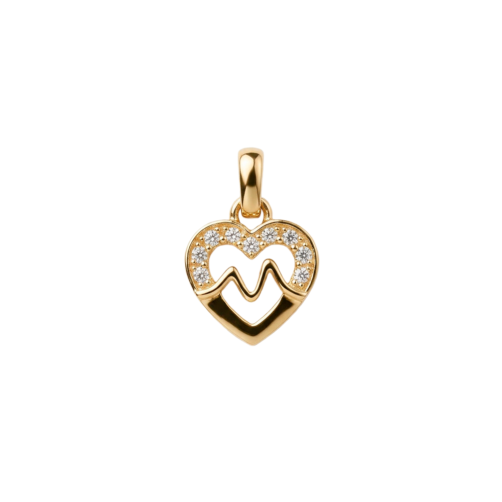 Christina Jewelry - Beating Heart vedhæng, forgyldt sølv - Model: 680-G183