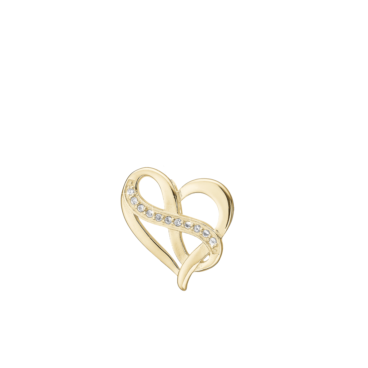 Christina Heart with Eternity vedhæng i forgyldt sølv – billede 2