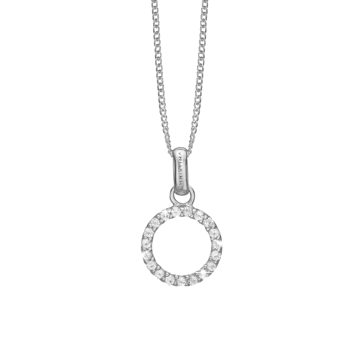 Christina Sparkly Circle vedhæng i sølv – model 680-S06 – billede 4