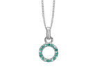 Christina jewelry  - Green CZ Circle, sølv vedhæng - Model: 680-S118green