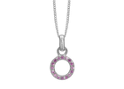 Christina jewelry  - Pink CZ Circle, sølv vedhæng, Ø10mm - Model: 680-S118pink