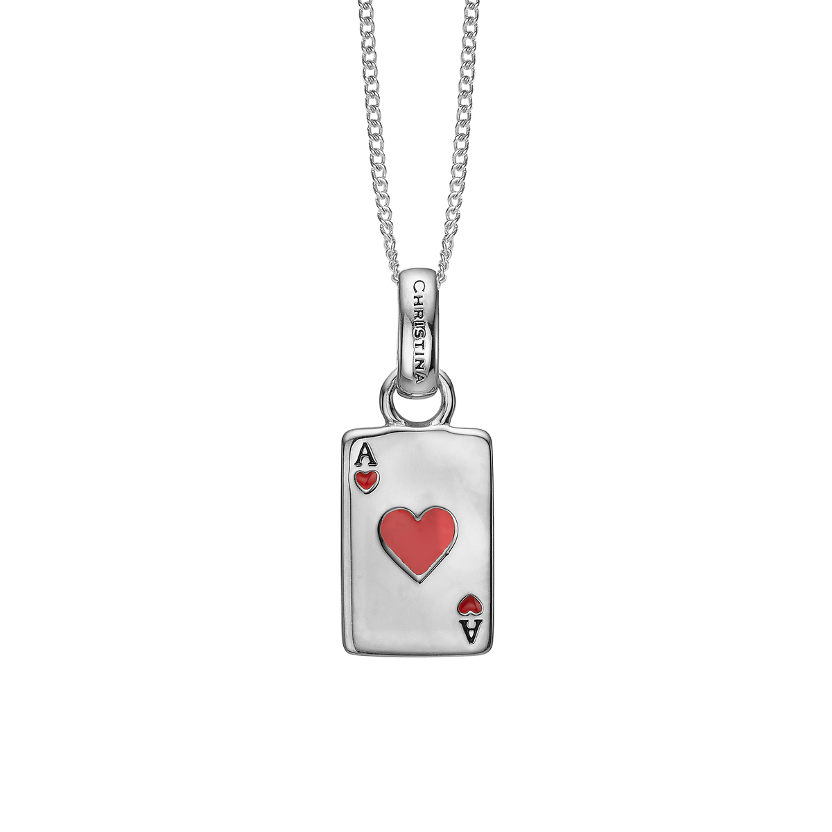 Christina Ace of Hearts vedhæng i sølv