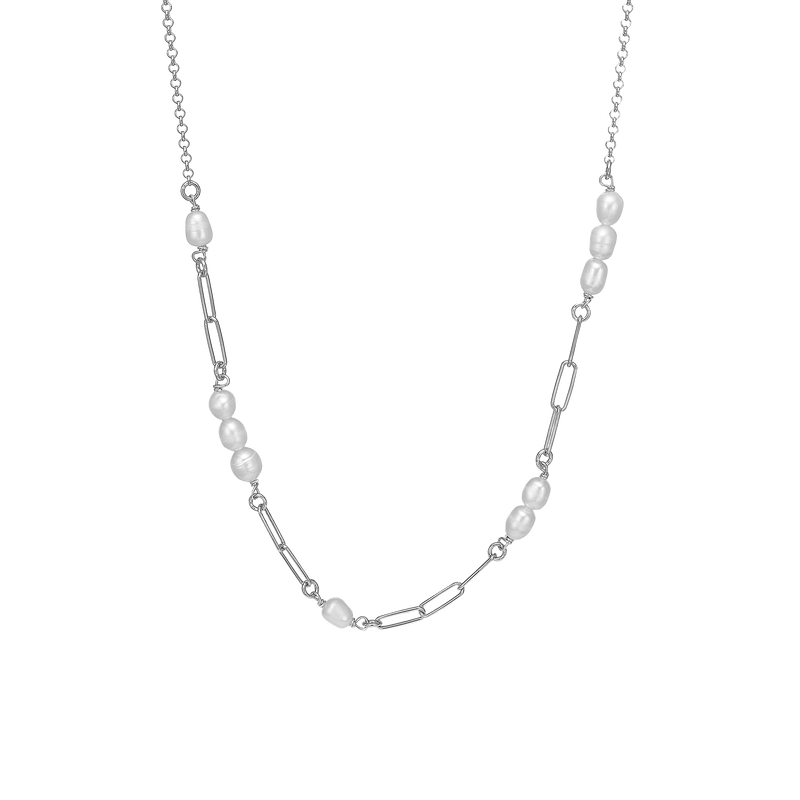 Christina Jewelry - Links and Pearls, sølv halskæde med ferskvandsperler - Model: 680-S127