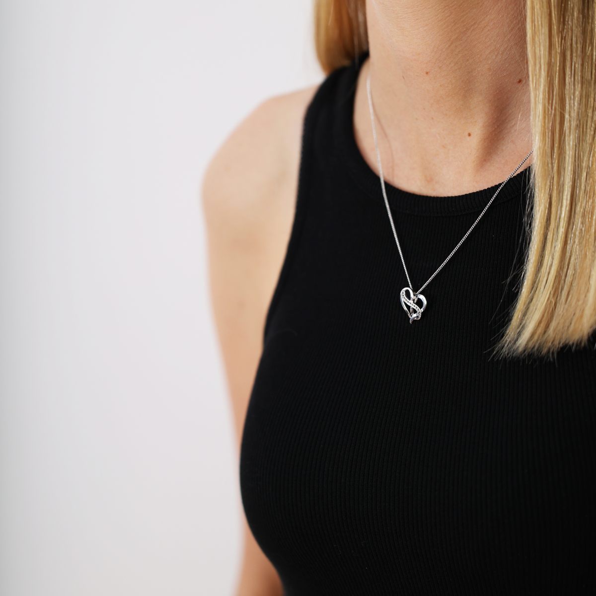 Christina Heart with Eternity vedhæng i sølv – billede 3