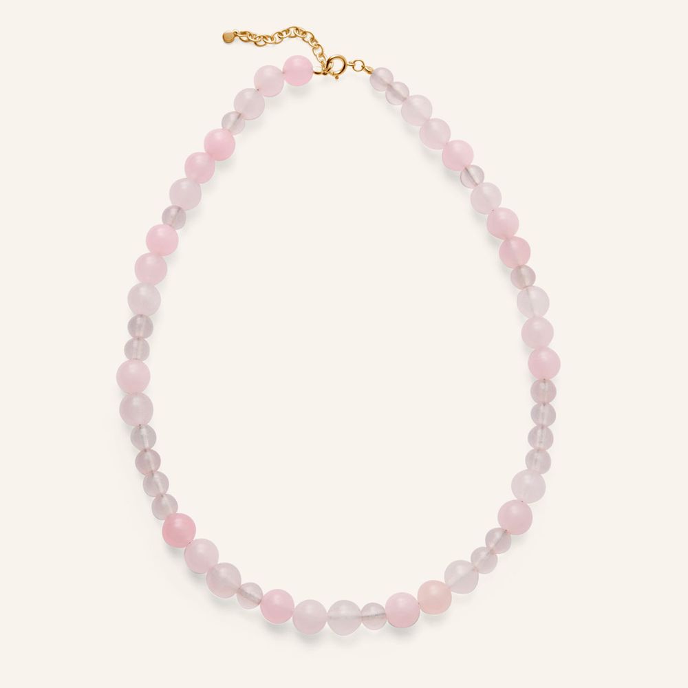 Pernille Corydon - Blush Necklace-rosenkvarts - Model: N-526-gp