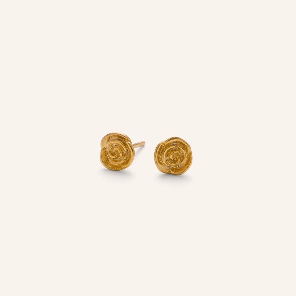 Pernille Corydon - Small Rose Earsticks forgyldt- model E-535-gp