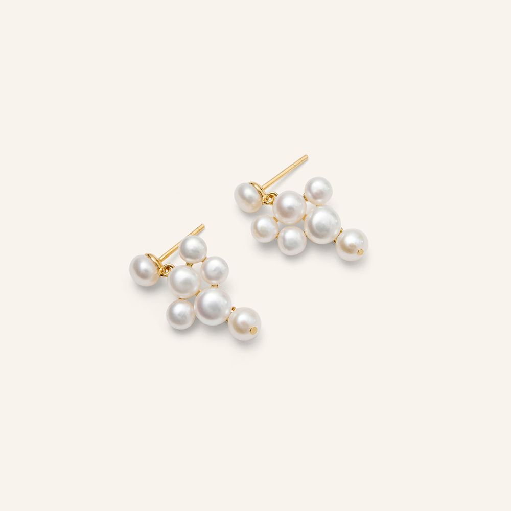 Pernille Corydon-Blossom Earrings m perler 28mm- model E-510-gp